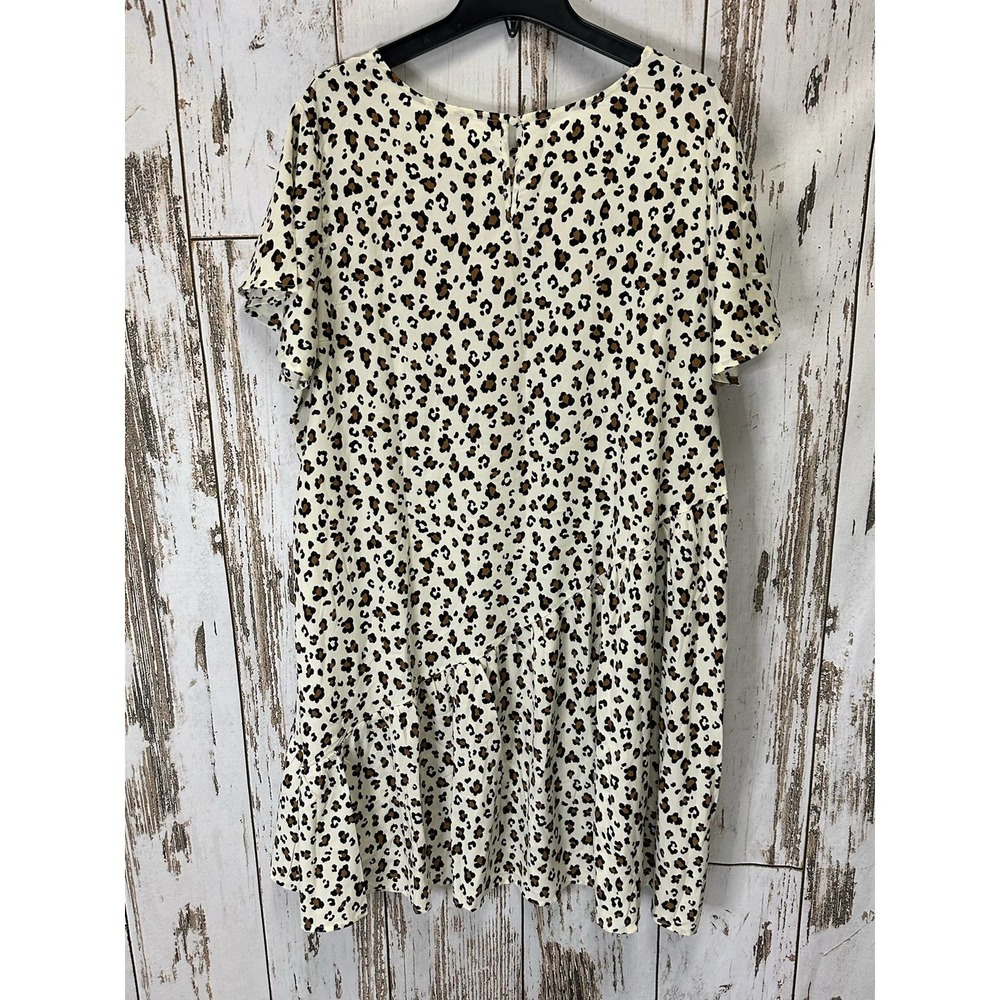 Hayden Leopard Print Dress Ruffle Hemline - Picture 7 of 8